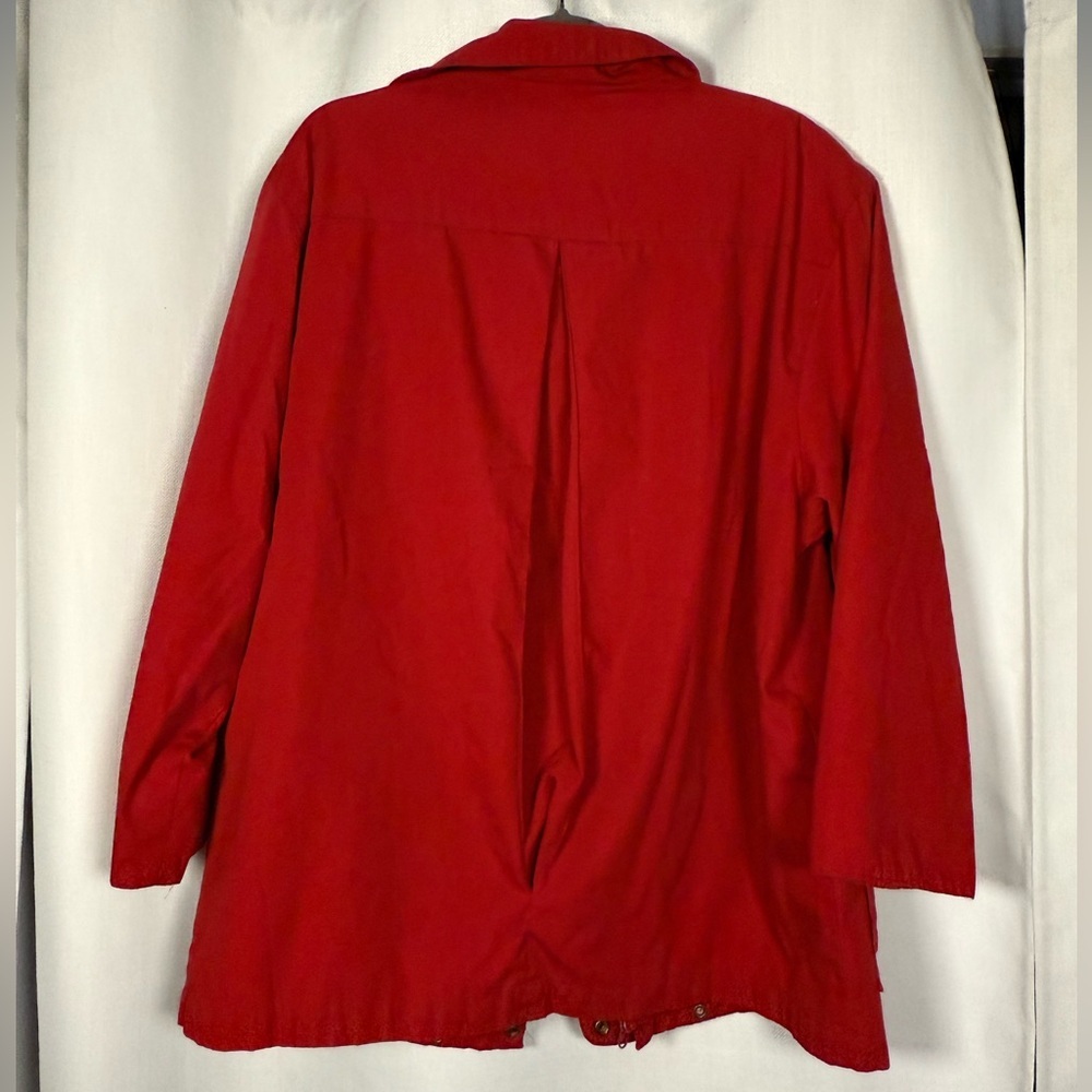 London Fog Limited Edition Red Zip up Overcoat Jacket Medium - Picture 2 of 8